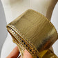 1970s - 1980s Whiting and Davis USA Gold Metal Mesh Leather Slip Belt