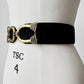 1980s ALFRED SUNG Leather Hook Clasp Belt - Sz. 32 - 34 inch