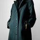1980s Hunter Green Heavy Wool Military Overcoat - Sz. S/M