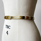 1980s Gold Toned Narrow Metal Scaled Stretch Belt