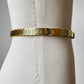 1980s Gold Toned Narrow Metal Scaled Stretch Belt