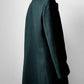 1980s Hunter Green Heavy Wool Military Overcoat - Sz. S/M