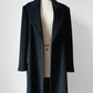 1980s W.Germany Dark Charcoal Black Virgin Wool Angora Coat - Sz. M/L