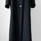 1980s W.Germany Dark Charcoal Black Virgin Wool Angora Coat - Sz. M/L