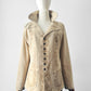 Vintage 1940s - 1950s Light Tan Snap-Button Suede Jacket with Embossed Southwestern/Aztec Designs - Sz. S/M