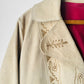 Vintage 1940s - 1950s Light Tan Snap-Button Suede Jacket with Embossed Southwestern/Aztec Designs - Sz. S/M