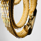 1980s Gold Toned Narrow Metal Scaled Stretch Belt