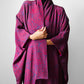 1980s Plum Navy Starburst Silk Kimono  - Sz. O/S