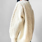 1980s Chunky Cream Fisherman's Wool Cable-Knit Sweater - Sz. O/S