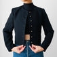 1990s Black Short Waisted Jacket- Sz. XS