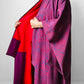 1980s Plum Navy Starburst Silk Kimono  - Sz. O/S