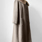 1960s Taupe Fur Collar A-Line Mid-Length Coat