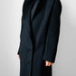 1980s Black Wool Exaggerated Collar Coat- Sz. S/M