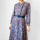 1990s - 2000s Mauve Floral Day Dress - Sz. XS/S