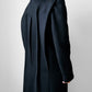 1980s Black Wool Exaggerated Collar Coat- Sz. S/M