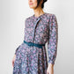 1990s - 2000s Mauve Floral Day Dress - Sz. XS/S