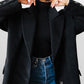 1980s W.Germany Dark Charcoal Black Virgin Wool Angora Coat - Sz. M/L