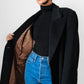 1980s W.Germany Dark Charcoal Black Virgin Wool Angora Coat - Sz. M/L