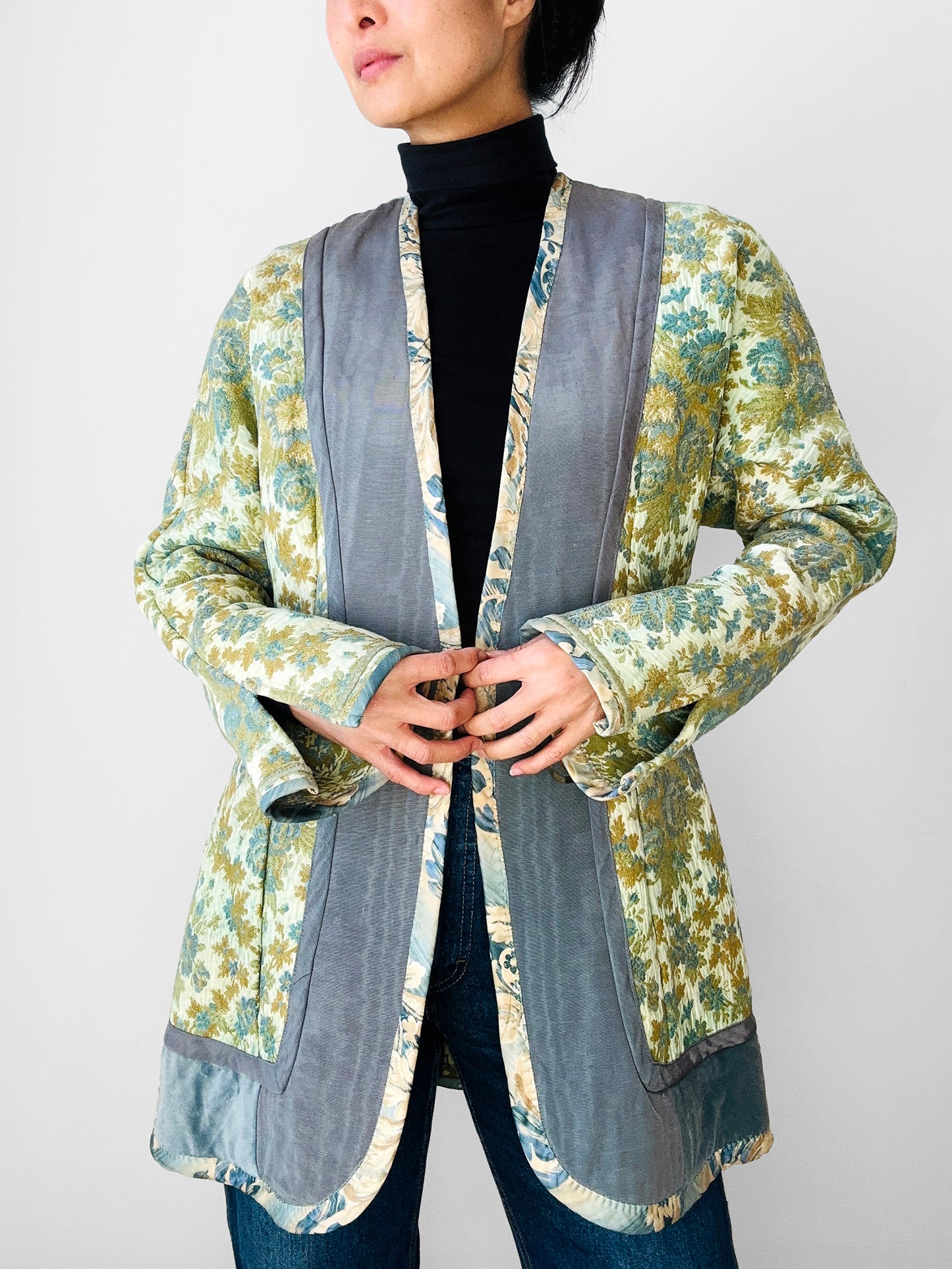 Mid-Century Baroque Inspired Brocade and Velvet Patchwork Jacket - Sz. S