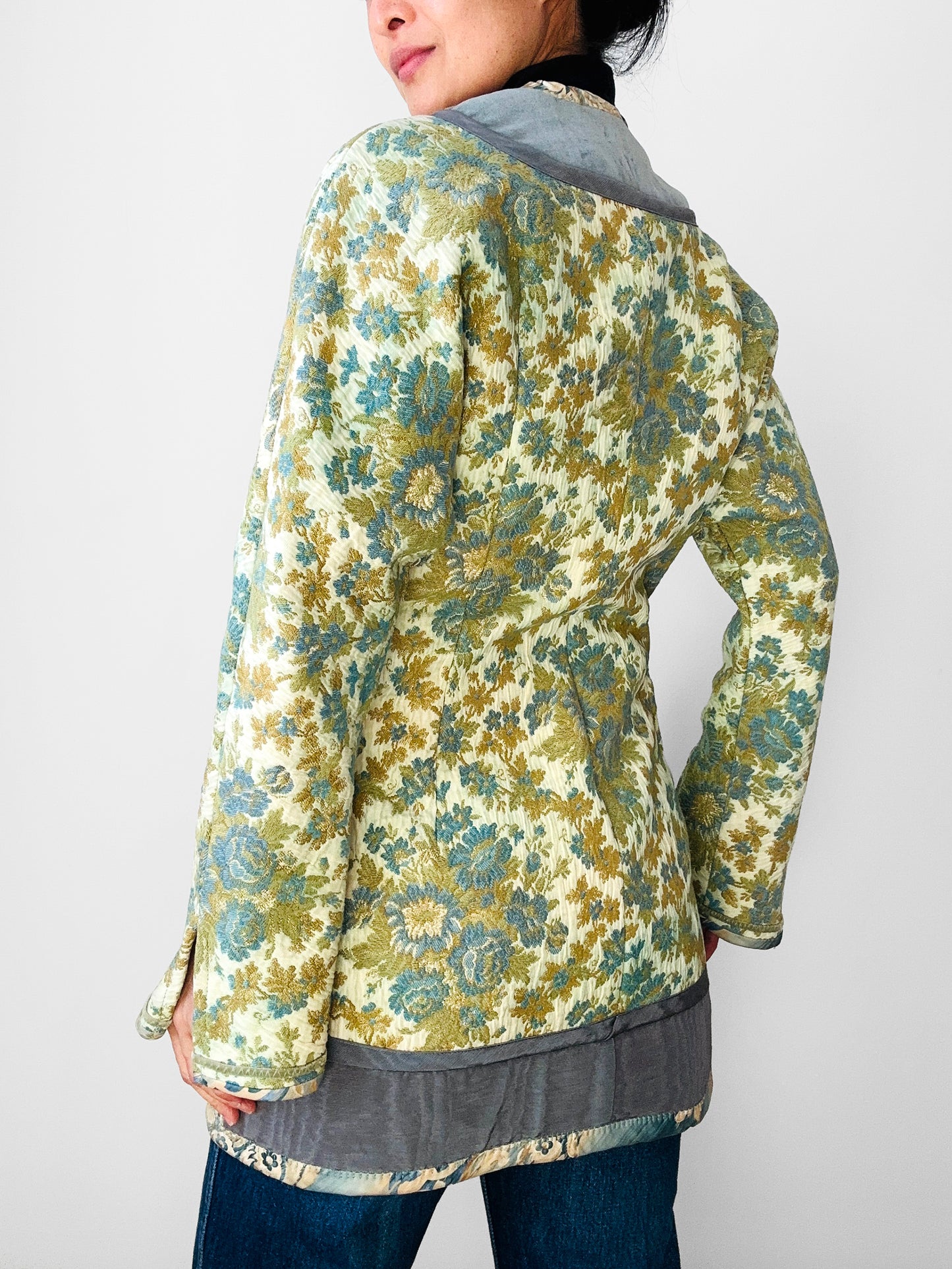Mid-Century Baroque Inspired Brocade and Velvet Patchwork Jacket - Sz. S