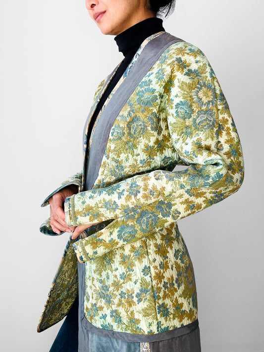Mid-Century Baroque Inspired Brocade and Velvet Patchwork Jacket - Sz. S