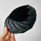 1950s - 1960s Black Velvet Ribbon Trimmed Hat - Sz. S