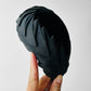 1950s - 1960s Black Velvet Ribbon Trimmed Hat - Sz. S