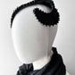 1940s - 1950s Black Bead Trimmed Velvet Hat - Sz. S