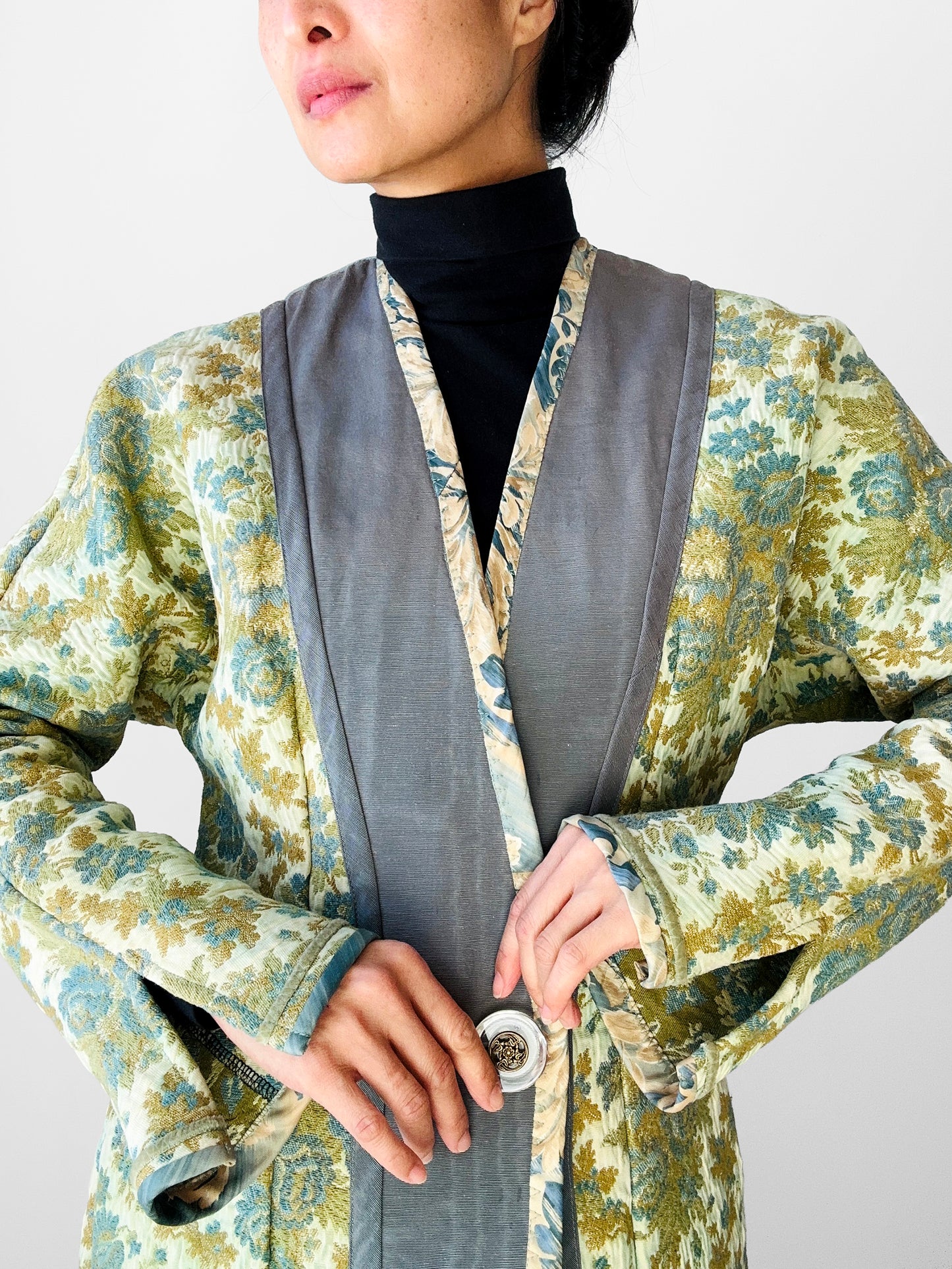 Mid-Century Baroque Inspired Brocade and Velvet Patchwork Jacket - Sz. S