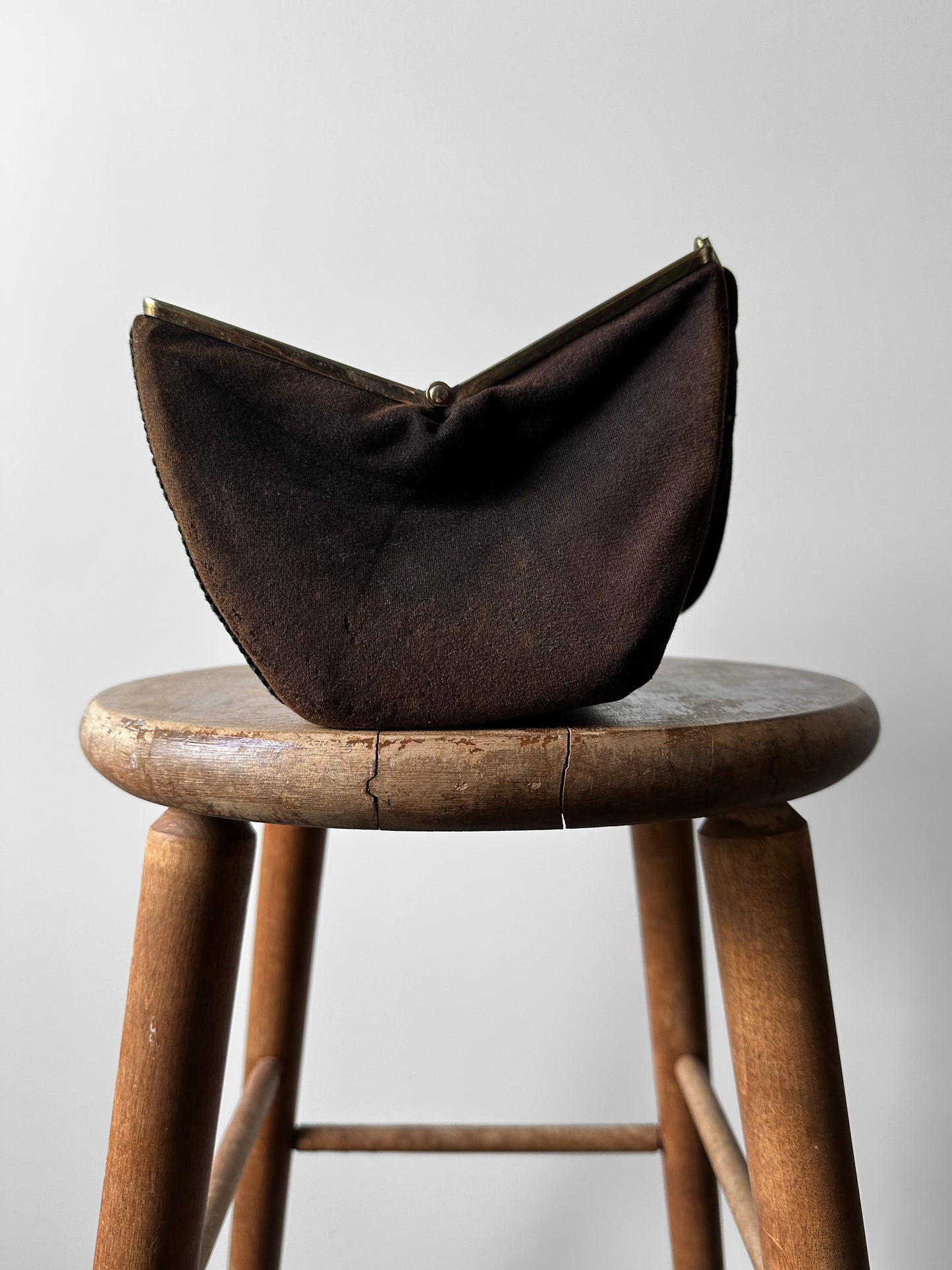 1950s Caron of Houston Black Brown Top Handle Carved Celluloid Handbag