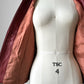 Vintage 1970s Maroon Red Zip Front Leather Jacket - Sz. M
