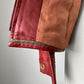 Vintage 1970s Maroon Red Zip Front Leather Jacket - Sz. M