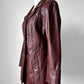 70s Maroon Tapered Waist Leather Jacket  - Sz. S/M