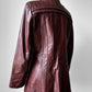 70s Maroon Tapered Waist Leather Jacket  - Sz. S/M