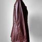 70s Maroon Tapered Waist Leather Jacket  - Sz. S/M