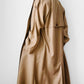 1980s Tan Wool Double Breasted Trench Duster Coat - Sz. S/M