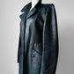 70s Dark Navy Button Front Butter Soft Leather Jacket - Sz. S/M