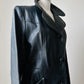 70s Dark Navy Button Front Butter Soft Leather Jacket - Sz. S/M