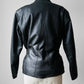80s Black Peplum Belted Butter Soft Biker Inspired Leather Jacket - Sz. M