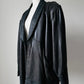 1980s Black Buttery Soft Relax Fit Snap Button Leather Jacket - Sz. M/L