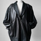 1980s Black Buttery Soft Relax Fit Snap Button Leather Jacket - Sz. M/L