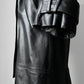 80s - 90s Black Buttery Soft Belted Leather Trench Coat - Sz. S/M