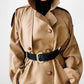 1980s Tan Wool Double Breasted Trench Duster Coat - Sz. S/M