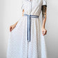 1970s Blue and White French Floral Summer Dress - Sz. S