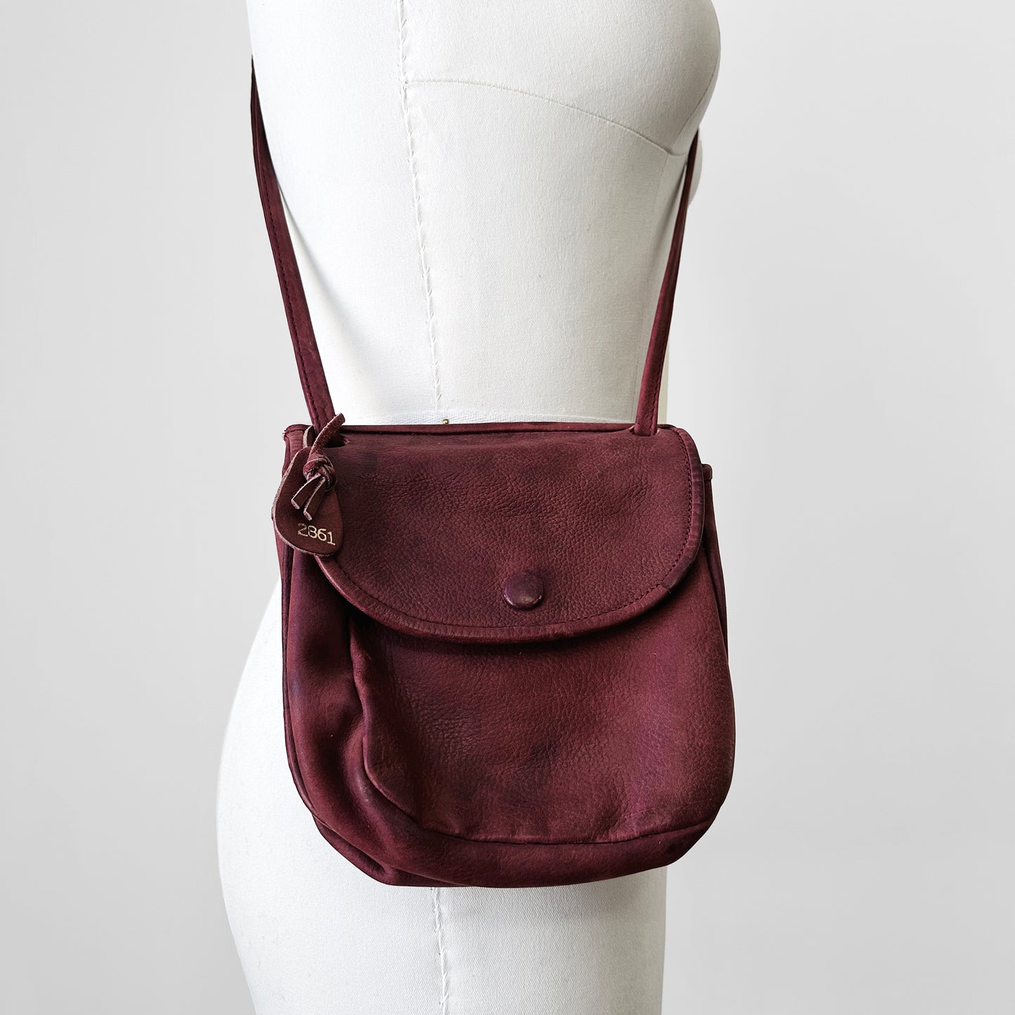 1970s Reddish Leather Double-Sided Snap Button Purse