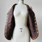 70s Brown Snap Button Fitted Leather Vest - Sz. Small