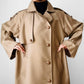 1980s Tan Wool Double Breasted Trench Duster Coat - Sz. S/M