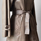 1980s Beige Houndstooth LONDON FOG Lined Belted Rain Aline Trench - Sz. S/M