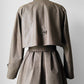 1980s Beige Houndstooth LONDON FOG Lined Belted Rain Aline Trench - Sz. S/M