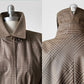1980s Beige Houndstooth LONDON FOG Lined Belted Rain Aline Trench - Sz. S/M